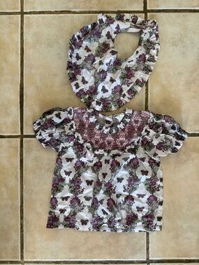 kate quinn Smocked Top with bib